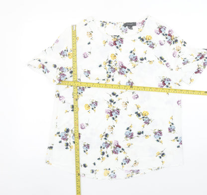 Womens UK Size 14 Primark White Tunic Blouse