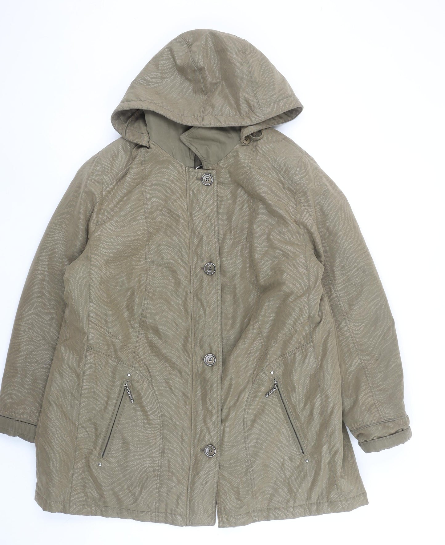 Womens UK Size 20 Barbara Lebek Brown Rain Coat