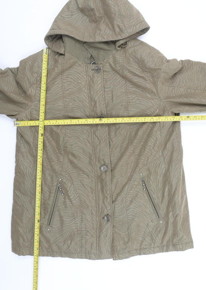 Womens UK Size 20 Barbara Lebek Brown Rain Coat