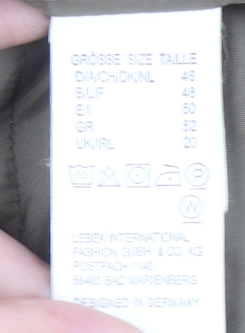 Womens UK Size 20 Barbara Lebek Brown Rain Coat