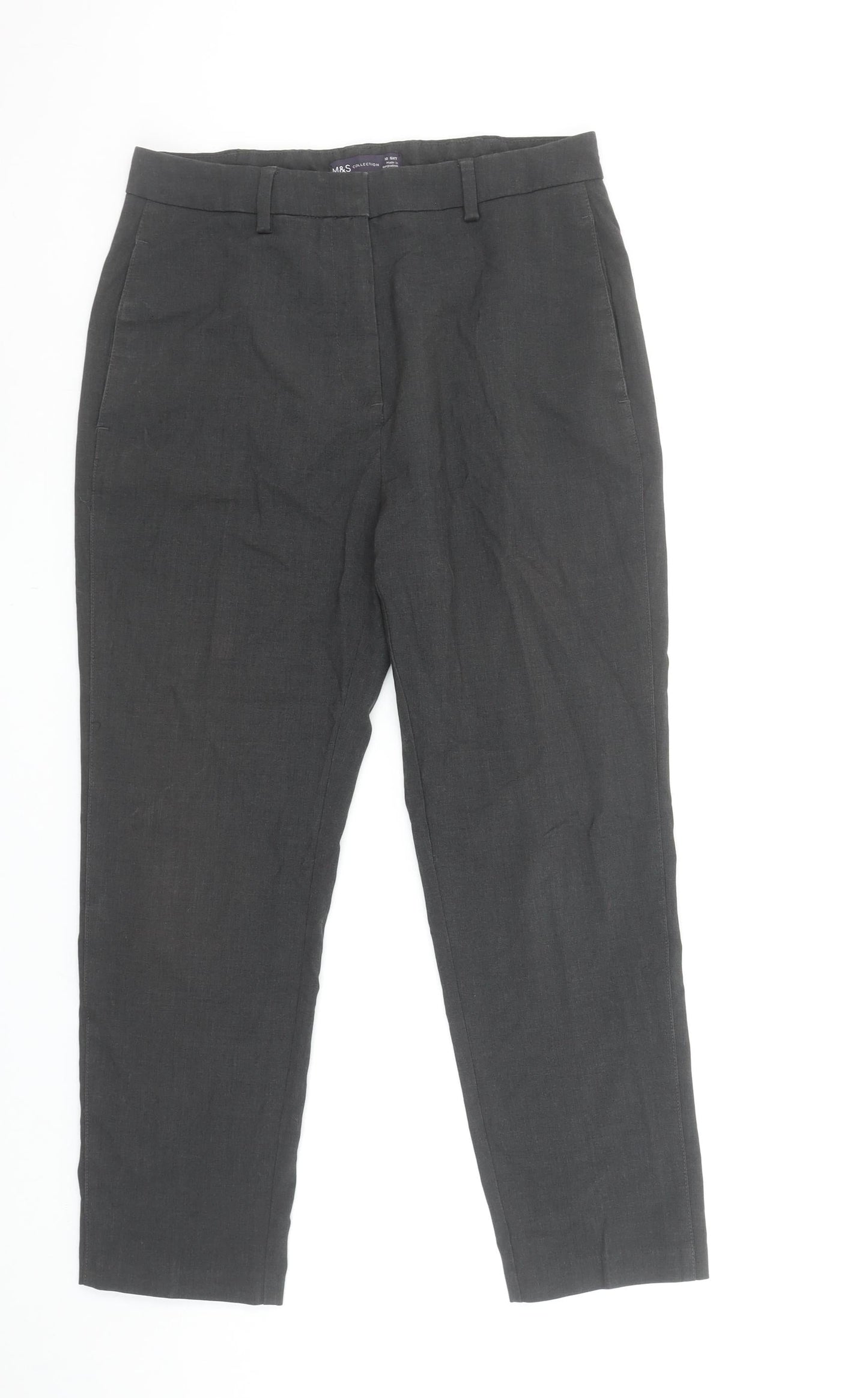 Womens UK Size 10 Marks and Spencer Classic Fit Business Casual Workwear Grey Tr