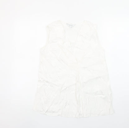 Womens UK Size 10 Principles White Wrap Blouse