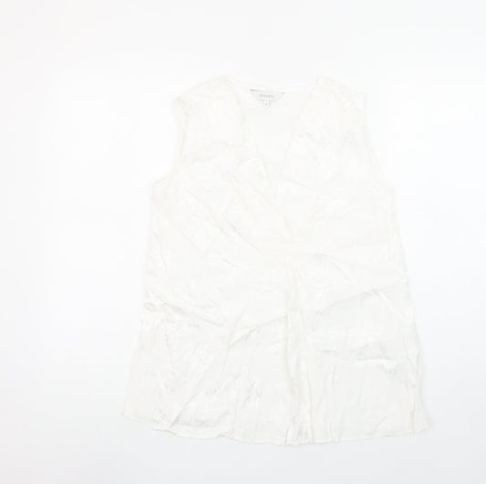 Womens UK Size 10 Principles White Wrap Blouse