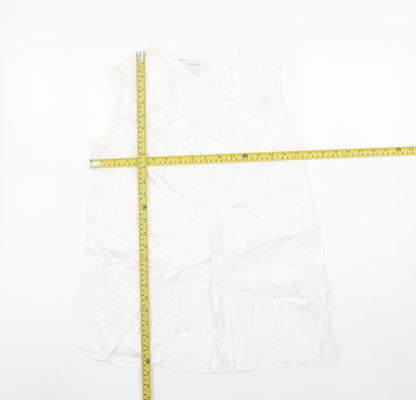 Womens UK Size 10 Principles White Wrap Blouse