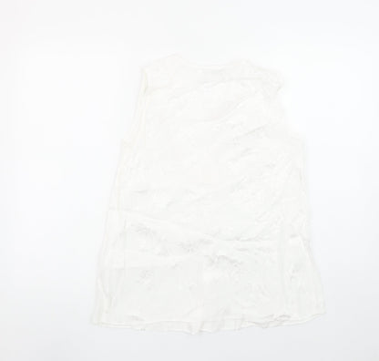 Womens UK Size 10 Principles White Wrap Blouse