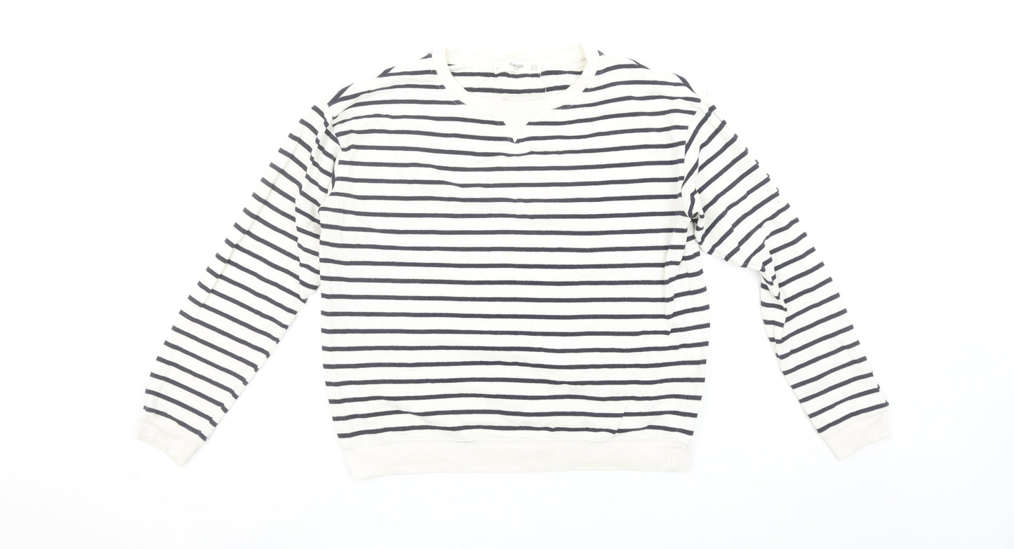 Womens UK Size 8 Mango White Basic T-Shirt