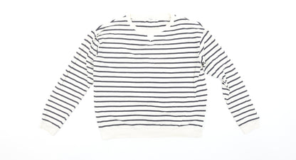 Womens UK Size 8 Mango White Basic T-Shirt