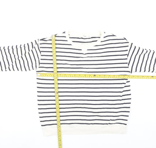 Womens UK Size 8 Mango White Basic T-Shirt