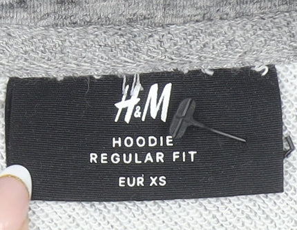 Mens UK Size XS H&M Grey Pullover Hoodie