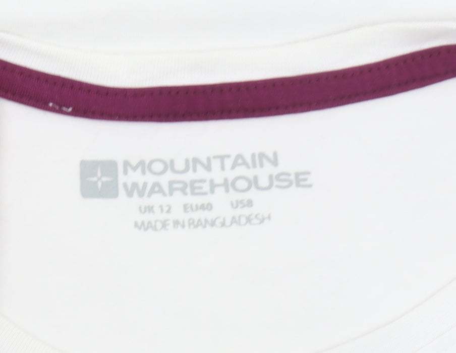 Mountain Warehouse Women’s White Bird Print Cotton T-Shirt Size 12