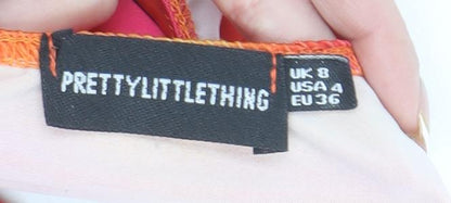 PrettyLittleThing Women’s Multicoloured Slip Dress Size 8 Short