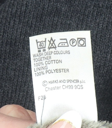 Marks and Spencer Men’s Grey Full Zip Cotton Jumper XL