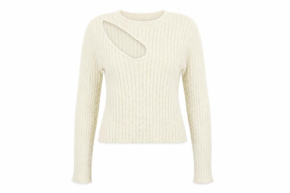 Womens UK Size 12 Zara Ivory Pullover Jumper