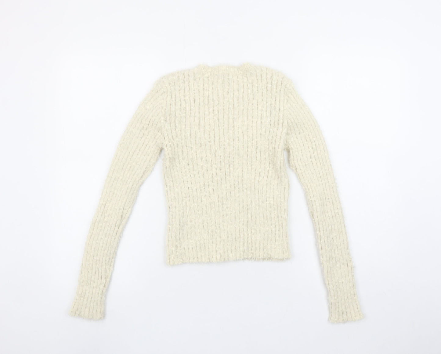 Womens UK Size 12 Zara Ivory Pullover Jumper