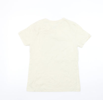 Womens UK Size 2XS Primark Beige Basic T-Shirt