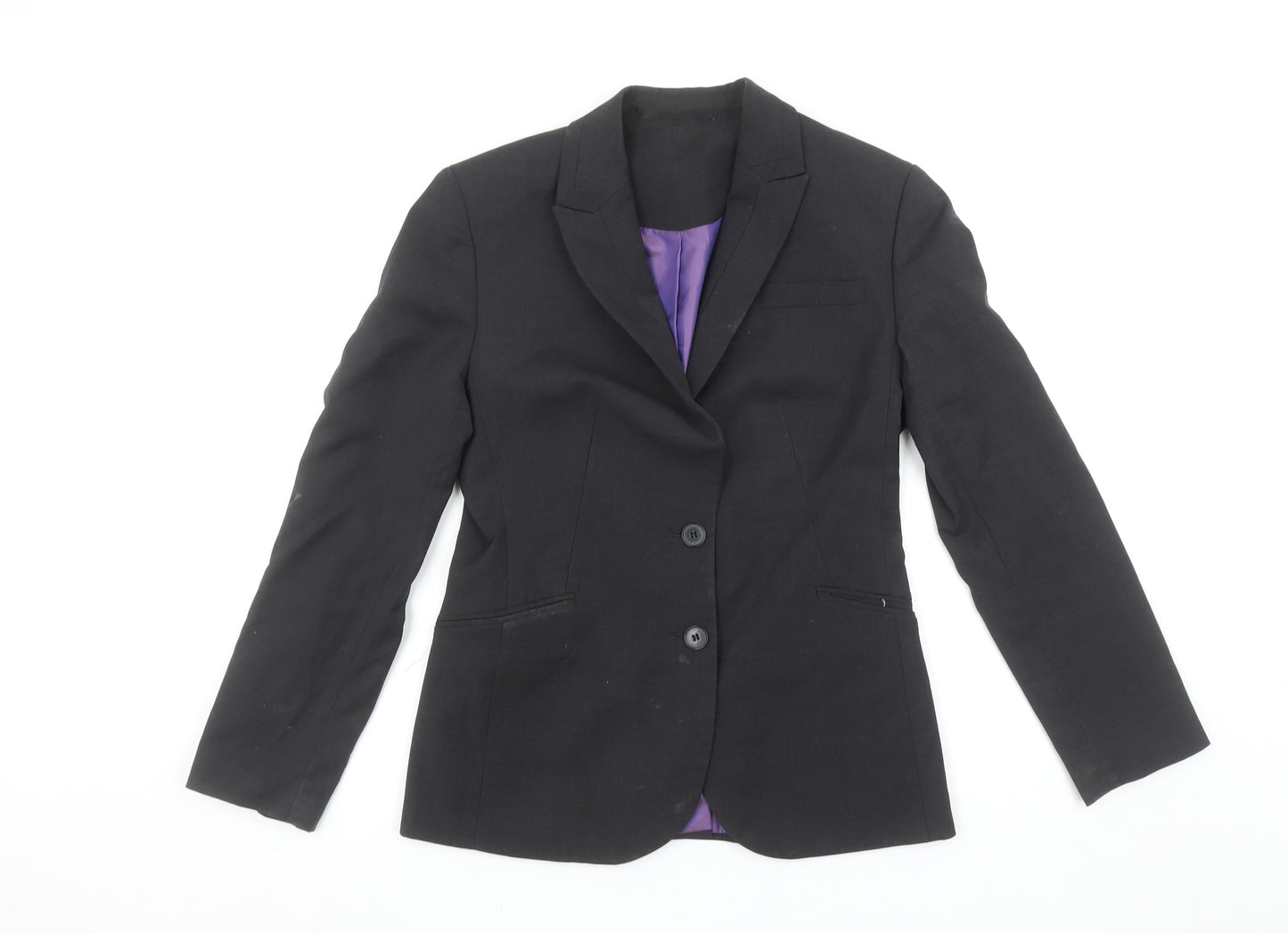 Brook Taverner Women’s Black Wool Blend Tailored Blazer Size 8R