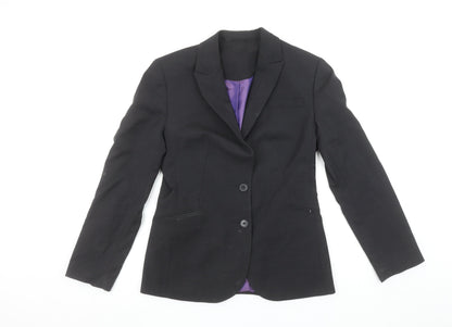 Brook Taverner Women’s Black Wool Blend Tailored Blazer Size 8R