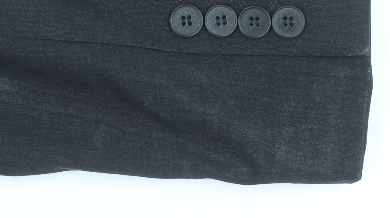 Brook Taverner Women’s Black Wool Blend Tailored Blazer Size 8R