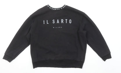 Mens UK Size M IL SARTO Black Pullover Sweatshirt