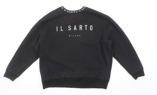 Mens UK Size M IL SARTO Black Pullover Sweatshirt