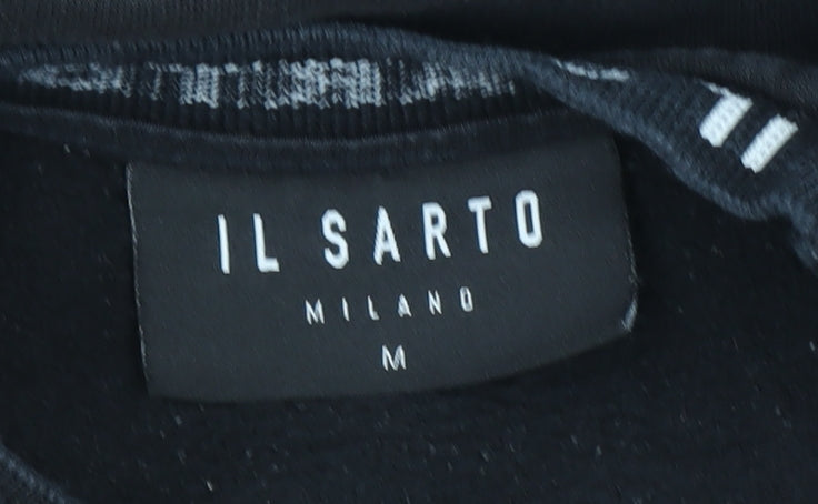 Mens UK Size M IL SARTO Black Pullover Sweatshirt