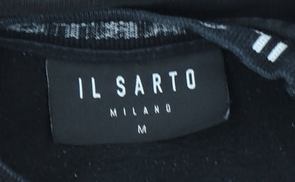 Mens UK Size M IL SARTO Black Pullover Sweatshirt