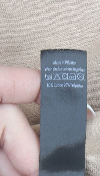 George Women Beige 1/2 Zip High Neck Pullover Sweatshirt UK 16