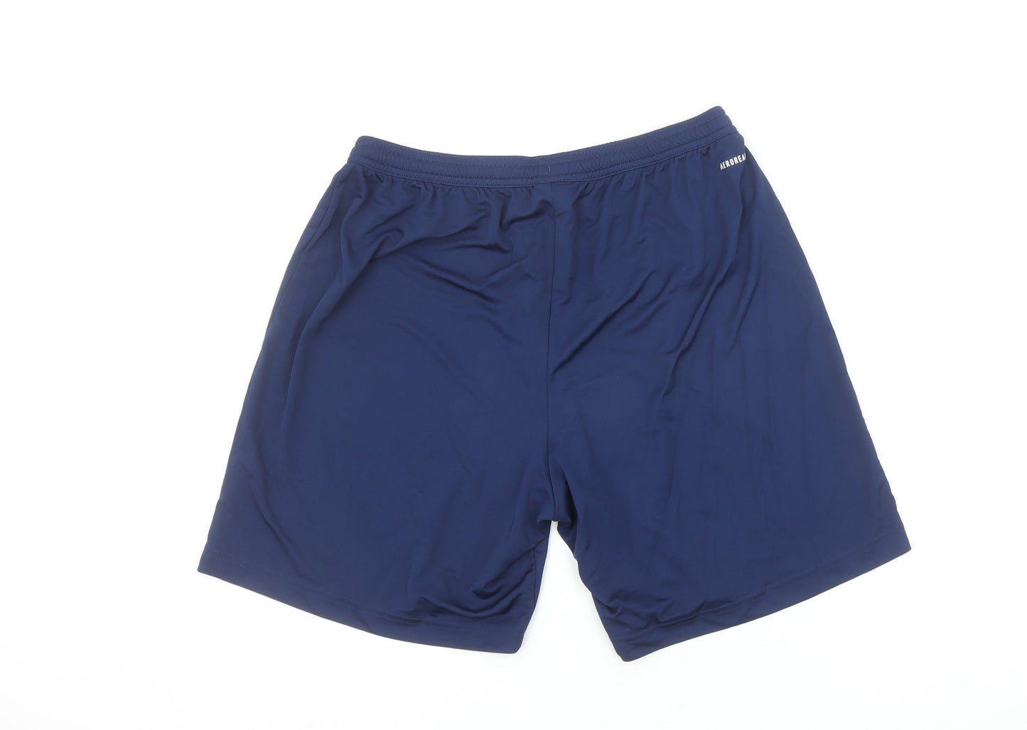 Adidas Mens Blue L Athletic Gym Running Quick Dry Shorts