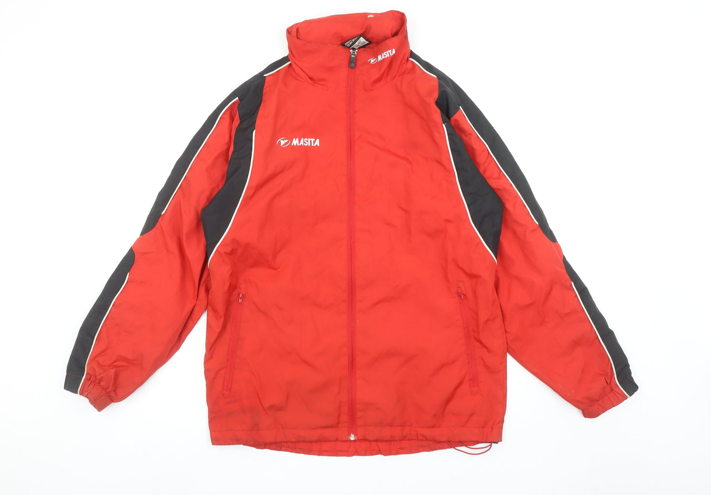 Mens UK Size S Masita Red Windbreaker Coat