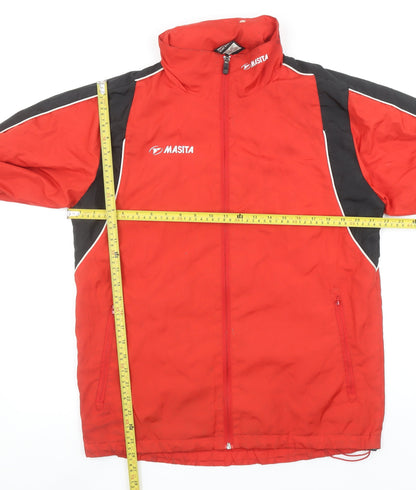 Mens UK Size S Masita Red Windbreaker Coat