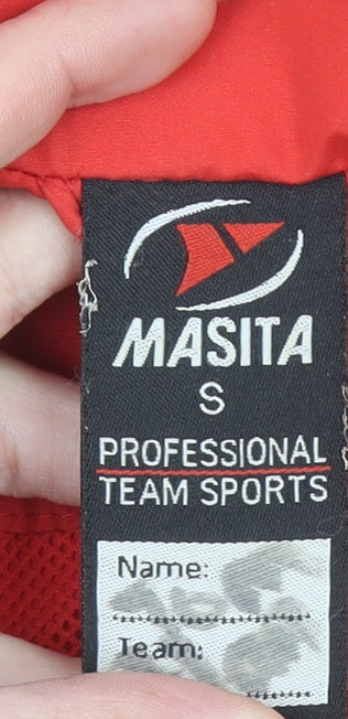 Mens UK Size S Masita Red Windbreaker Coat