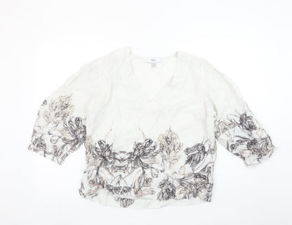 Womens UK Size 12 NEXT Ivory Tunic Blouse