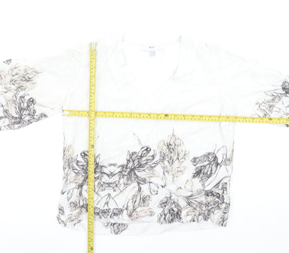 Womens UK Size 12 NEXT Ivory Tunic Blouse