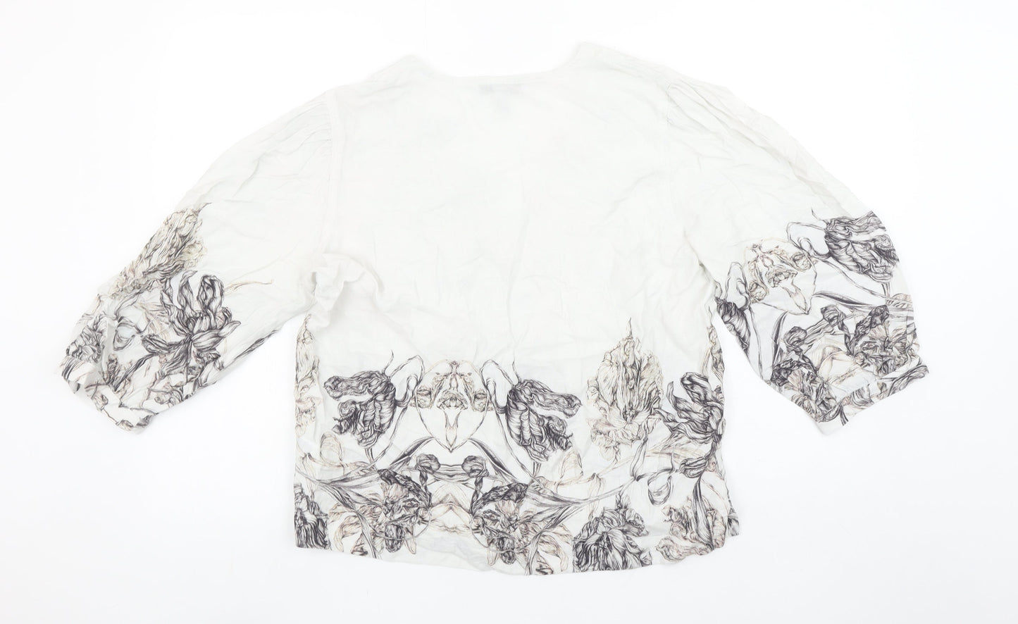 Womens UK Size 12 NEXT Ivory Tunic Blouse