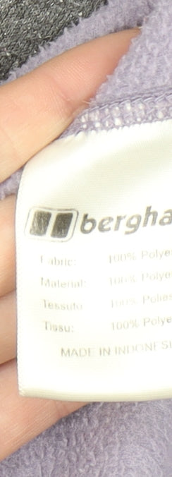 Berghaus Womens Purple Fleece Jacket Size 14 Full Zip Outdoor Coat