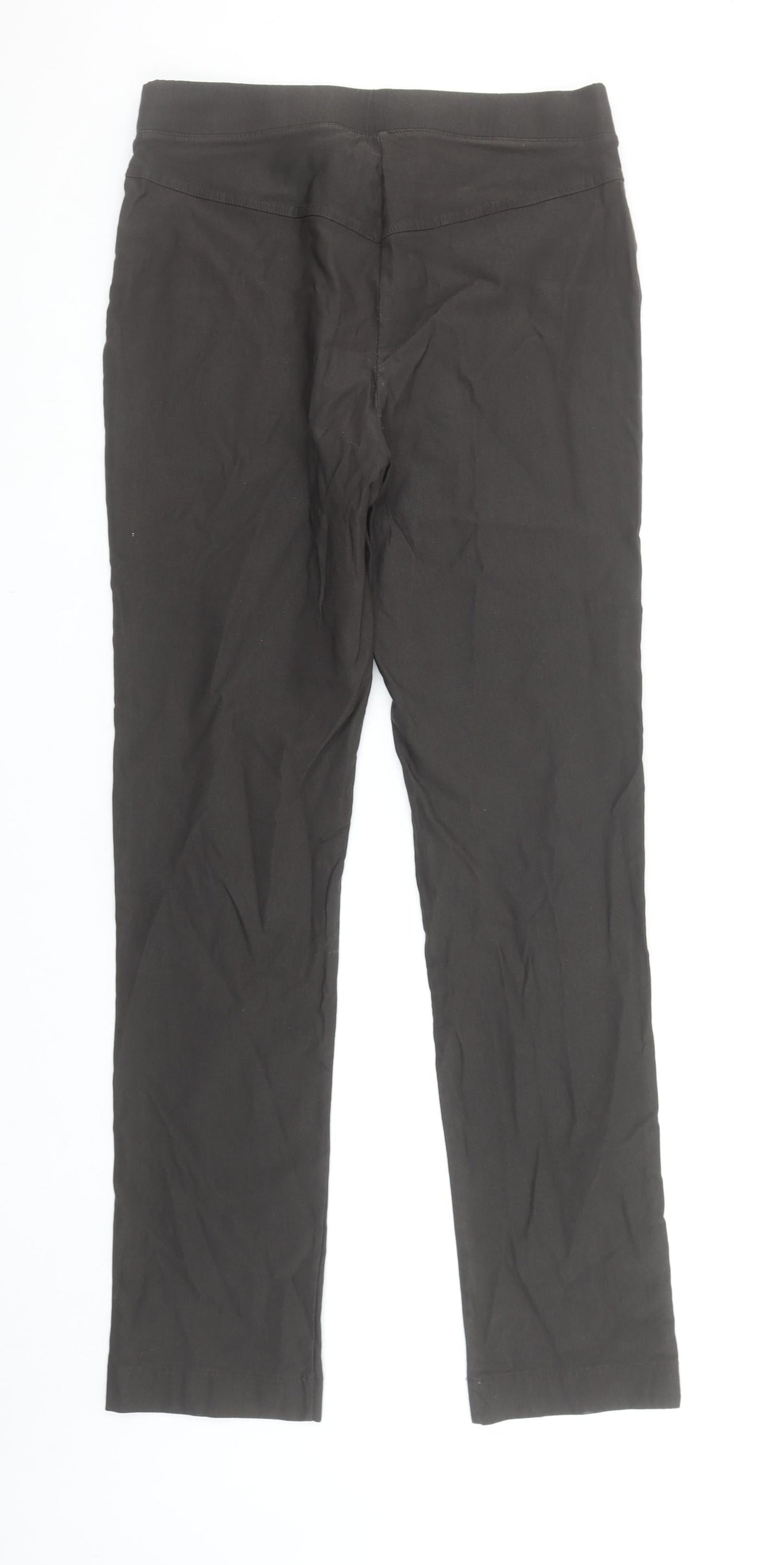 Womens UK Size M Punt Roma Regular Fit Casual Workwear Brown Trousers