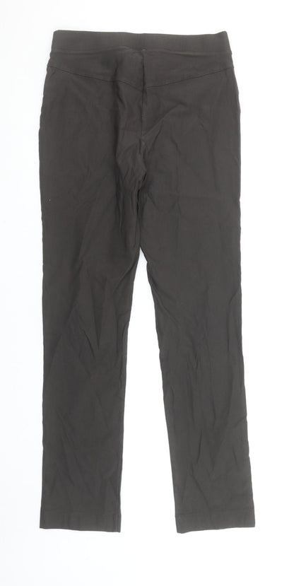 Womens UK Size M Punt Roma Regular Fit Casual Workwear Brown Trousers