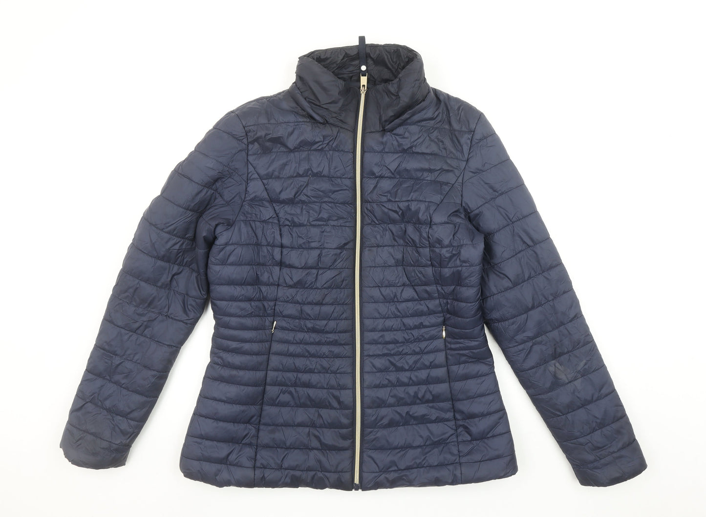 Womens UK Size 12 F&F Blue Puffer Jacket
