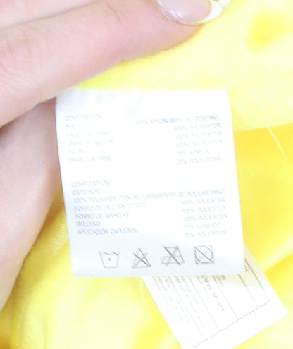 Womens UK Size M How Dare U Yellow Puffer Jacket