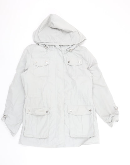 Womens UK Size 8 Marks and Spencer Grey Parka Coat