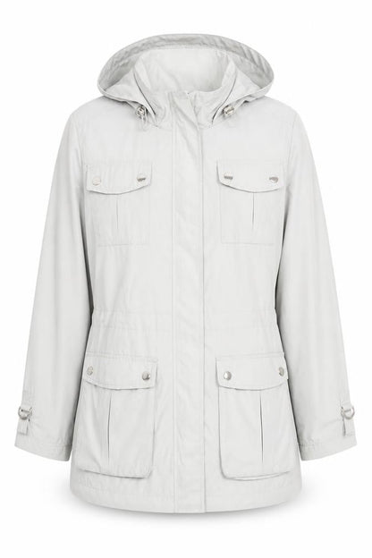 Marks & Spencer Women's Grey Hooded Parka Jacket Size 8