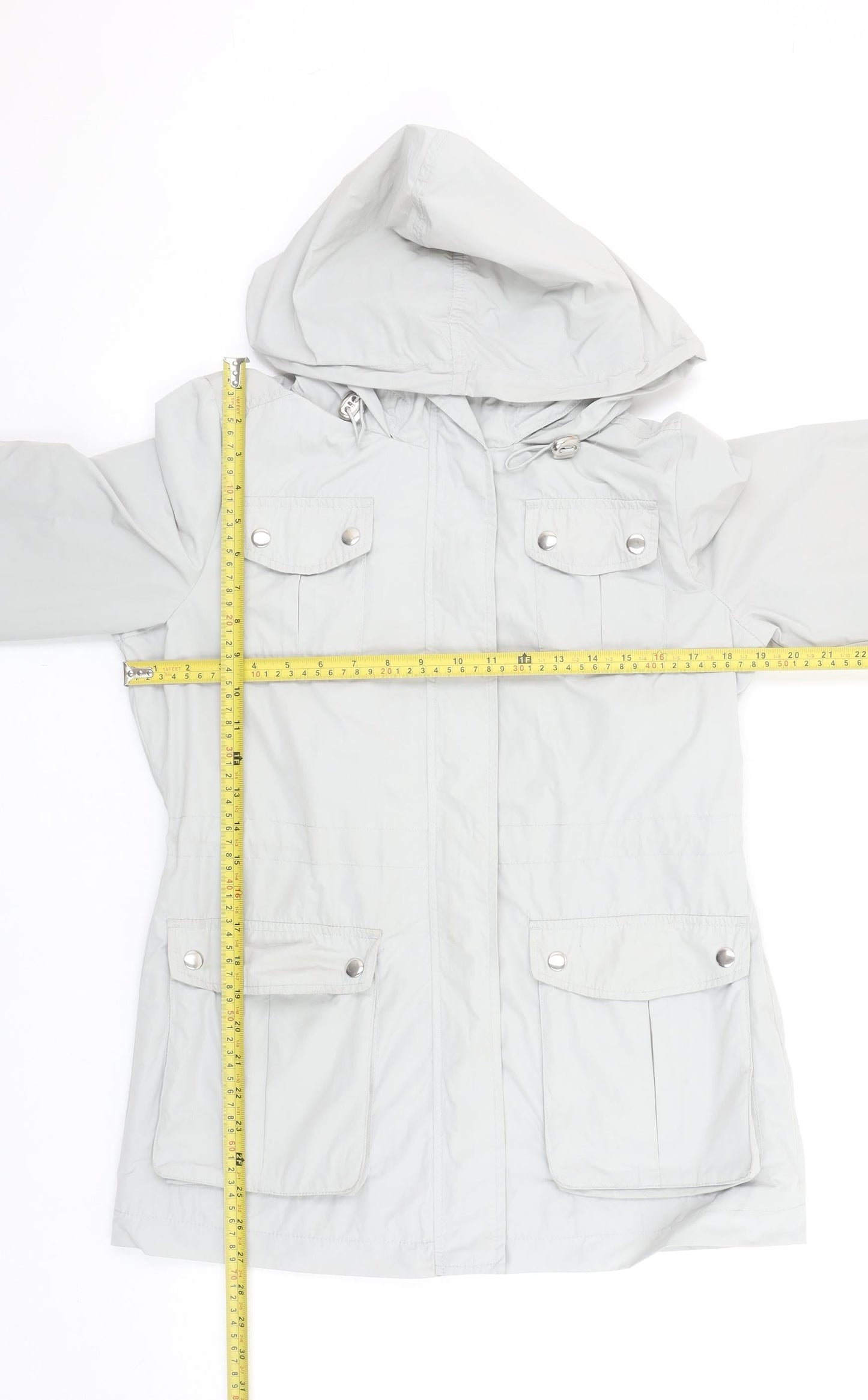 Womens UK Size 8 Marks and Spencer Grey Parka Coat