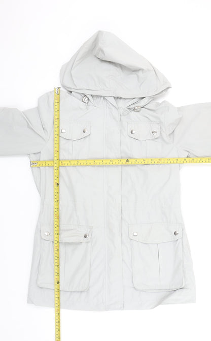Womens UK Size 8 Marks and Spencer Grey Parka Coat