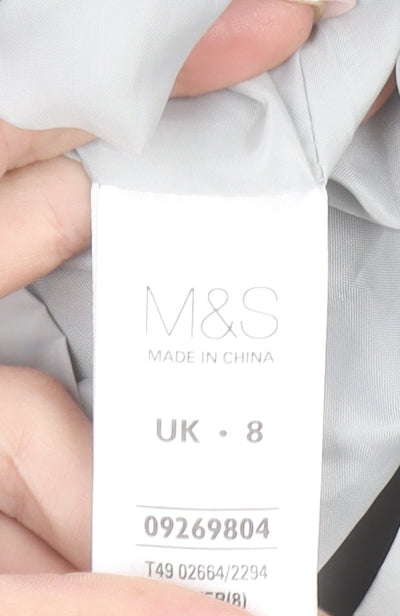 Womens UK Size 8 Marks and Spencer Grey Parka Coat