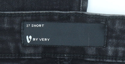 Very Women's Black Skinny Jeans Size 12 Short Stretch Denim