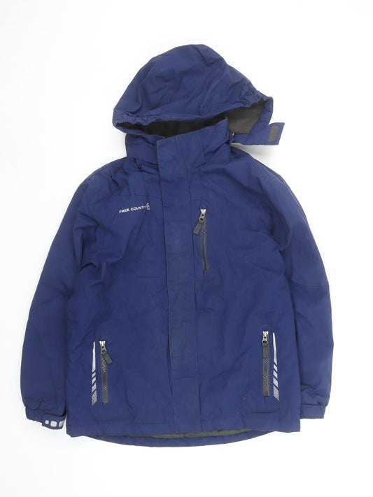Boys UK Size 10 Years Free Country Blue Ski Jacket
