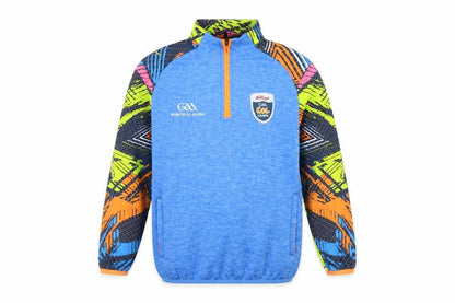 Azzurri Boys Blue Multicoloured 1/4 Zip Pullover Sweatshirt 3A Polyester
