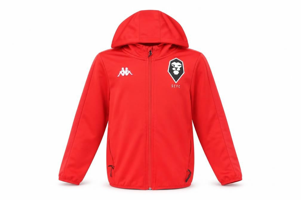 Boys UK Size 8 Years Kappa Red Full Zip Hoodie