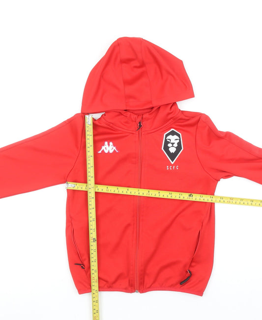 Boys UK Size 8 Years Kappa Red Full Zip Hoodie