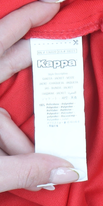 Boys UK Size 8 Years Kappa Red Full Zip Hoodie